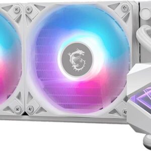 MSI MAG CORELIQUID I240 - Prozessor-Flüssigkeitskühlsystem - Kühlergröße: 240 mm - (für: LGA1150, LGA1151, LGA1155, LGA1156, LGA1200, LGA1700, AM4, AM5) - Kupfer - 120 mm - weiß (306-7ZW7A21-C24)