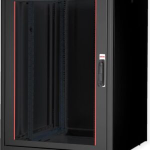 ROLINE 19 Zoll Netzwerkschrank Basic 22 800x800 BxT Glastür schwarz (26.21.0202)