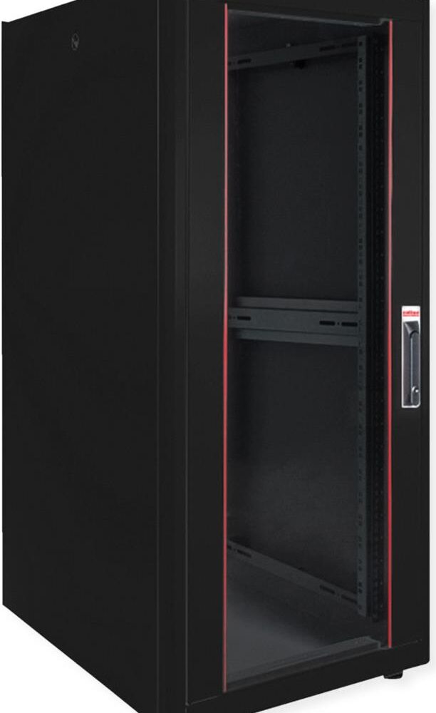 ROLINE 19 Zoll Netzwerkschrank Basic 32 600x600 BxT Glastür schwarz (26.21.0206)