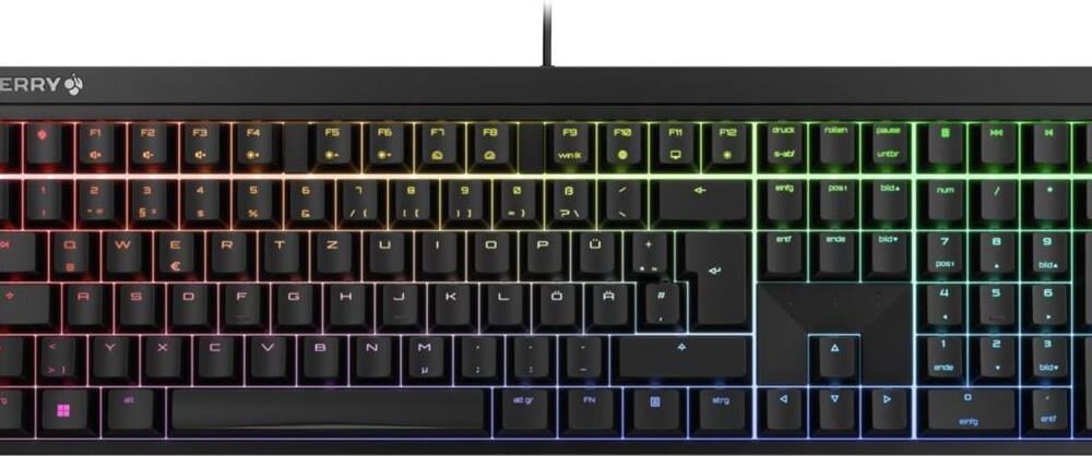 CHERRY XTRFY MX 2,0S - Tastatur - 100% - full size - Hintergrundbeleuchtung - USB - QWERTZ - Deutsch - Tastenschalter: CHERRY MX2A Red - Schwarz (G80-3821LJBDE-2)