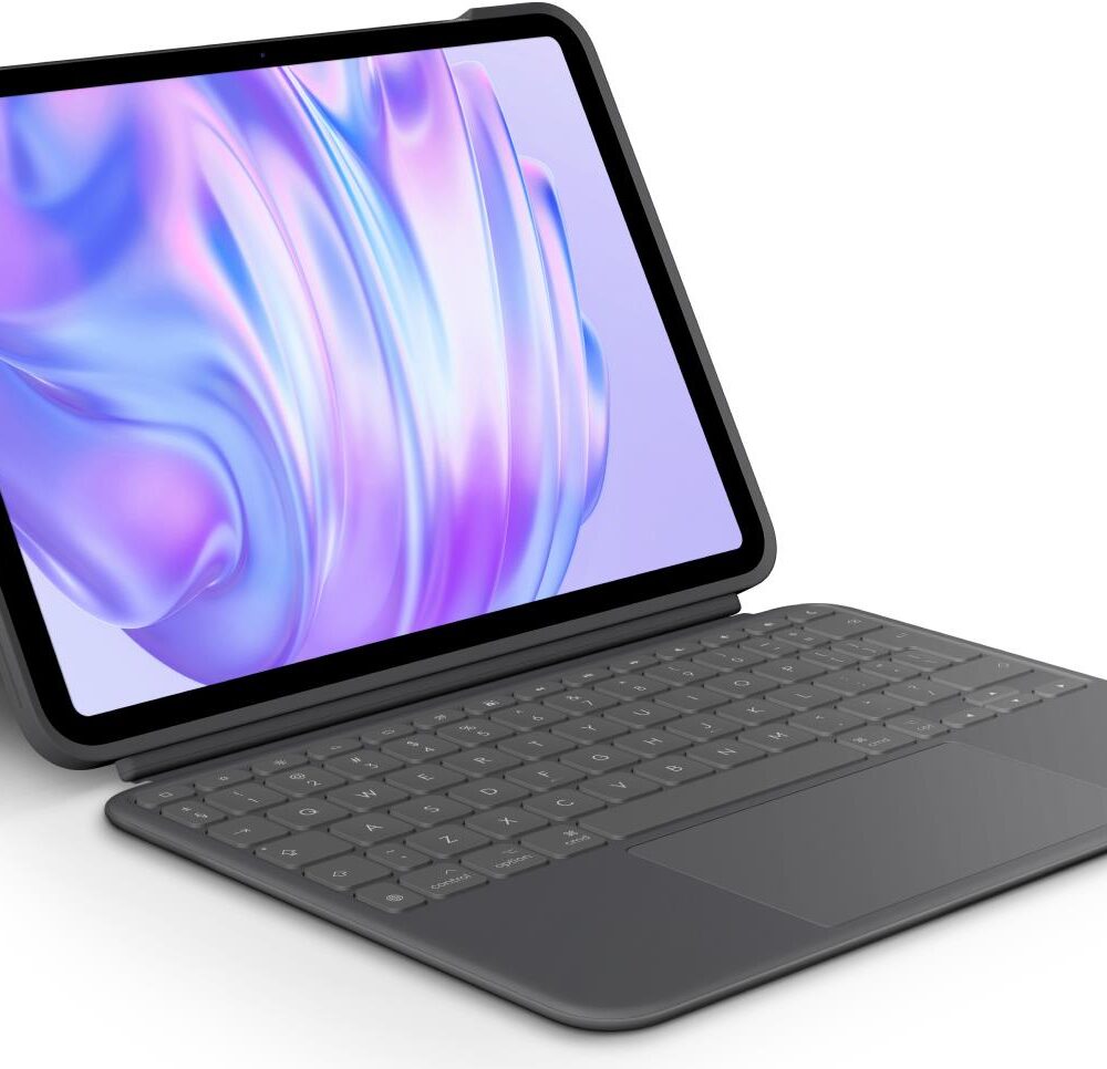 Logitech Combo Touch - Tastatur und Foliohülle - mit Trackpad - hinterleuchtet - Apple Smart connector - QWERTY - US International - Graphite - für Apple 11-inch iPad Pro M4 Wi-Fi, M4 Wi-Fi + Cellular (920-012831)