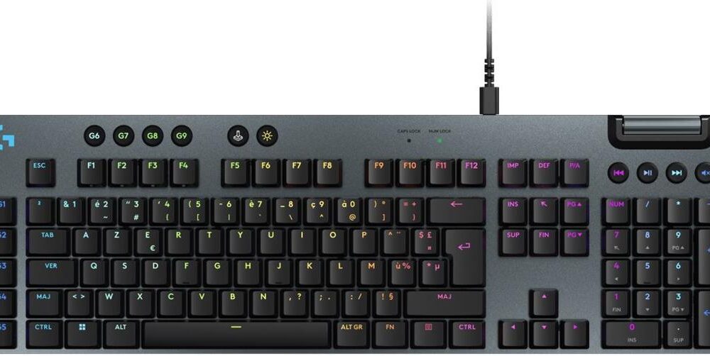 Logitech G G915 X - Tastatur - Hintergrundbeleuchtung - USB - AZERTY - Französisch - Tastenschalter: GL Tactile - Schwarz (920-012939)