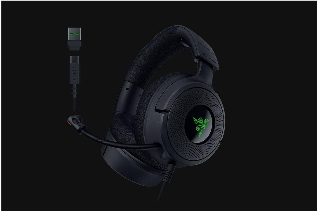 Razer Kraken V4 X - Headset - ohrumschließend - kabelgebunden - USB-C - Geräuschisolierung (RZ04-05180100-R3M1)