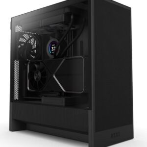 NZXT H series H5 Flow - Mid tower - E-ATX - Seitenteil mit Fenster (gehärtetes Glas) - keine Spannungsversorgung - Schwarz - USB/Audio (CC-H52FB-01)