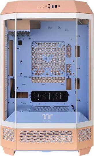 Thermaltake The Tower 300 - Micro Tower - micro ATX - Seitenteil mit Fenster (gehärtetes Glas) - keine Spannungsversorgung (PS/2) - Peach Fuzz - USB/Audio (CA-1Y4-00SKWN-00)