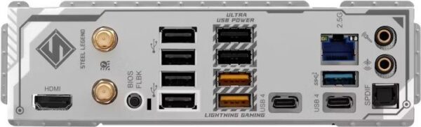 ASRock X870 Steel Legend WiFi - Motherboard - ATX - Socket AM5 - AMD X870 Chipsatz - USB4, USB 3,2 Gen 1, USB 3,2 Gen 2, USB-C 3,2 Gen 2x2 - 2,5 Gigabit LAN, Wi-Fi 7, Bluetooth - Onboard-Grafik (CPU erforderlich) - HD Audio (8-Kanal) (90-MXBPJ0-A0UAYZ)