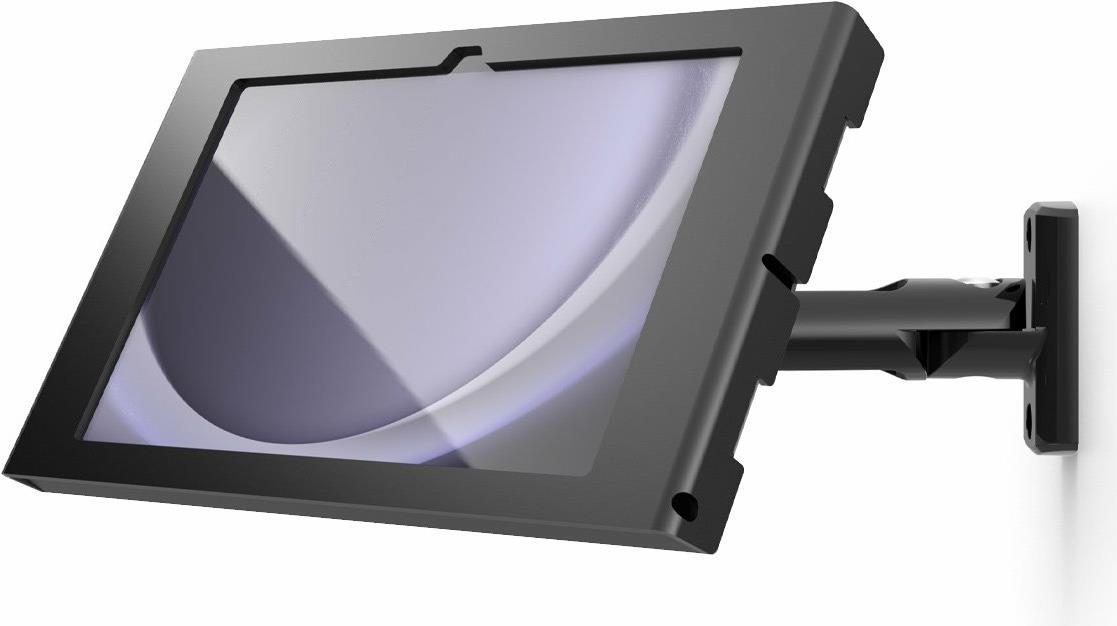 Compulocks Galaxy Tab S9+/S9FE+ 12,4" Apex Enclosure Swing Wall Mount Black - Befestigungskit (Gehäuse, Schwenkarm) - für Tablett - verriegelbar - Metallrahmen - Schwarz - Bildschirmgröße: 31,5 cm (12,4") - Wandmontage - für Samsung Galaxy Tab S9 FE+ (827B124GAPXB)