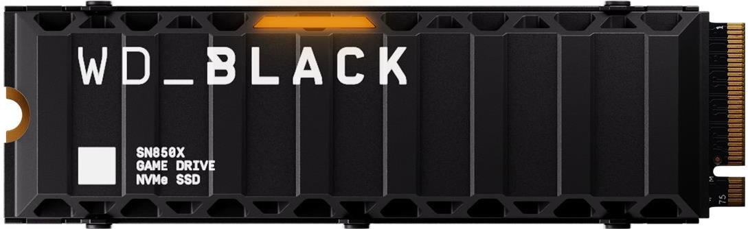 WD WD_BLACK SN850X WDS800T2XHE - SSD - verschlüsselt - 8TB - intern - M.2 2280 - PCIe 4,0 x4 (NVMe) - TCG Opal Encryption 2,01 - integrierter Kühlkörper (WDS800T2XHE)