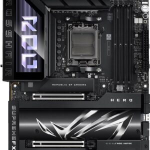 ASUS ROG CROSSHAIR X870E HERO - Motherboard - ATX - Socket AM5 - AMD X870E Chipsatz - USB4, USB 3,2 Gen 2, USB-C 3,2 Gen2, USB 3,2 Gen 1, USB-C 3,2 Gen 2x2 - Wi-Fi 7, Bluetooth, 5 Gigabit Ethernet - Onboard-Grafik (CPU erforderlich) - HD Audio (8-Kanal) (90MB1IE0-M0EAY0)
