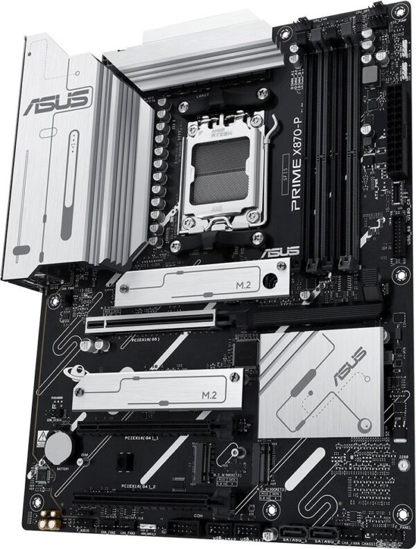 ASUS PRIME X870-P - Motherboard - ATX - Socket AM5 - AMD X870 Chipsatz - USB4, USB 3,2 Gen 2, USB-C 3,2 Gen2, USB 3,2 Gen 1 - 2,5 Gigabit LAN - Onboard-Grafik (CPU erforderlich) - HD Audio (8-Kanal) (90MB1IT0-M0EAY0)