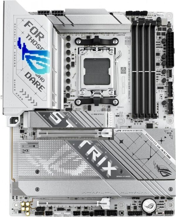 ASUS ROG STRIX X870-A GAMING WIFI - Motherboard - ATX - Socket AM5 - AMD X870 Chipsatz - USB4, USB 3,2 Gen 2, USB-C 3,2 Gen2, USB 3,2 Gen 1, USB-C 3,2 Gen 2x2 - Wi-Fi 7, 2,5 Gigabit LAN, Bluetooth - Onboard-Grafik (CPU erforderlich) - HD Audio (8-Kanal) (90MB1IF0-M0EAY0)
