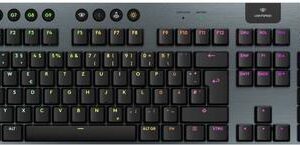 Logitech G G915 X - Tastatur - LIGHTSPEED - Hintergrundbeleuchtung - kabellos - Bluetooth 5,0, 2,4 GHz, USB - QWERTZ - Deutsch - Tastenschalter: GL Clicky - Schwarz (920-012705)
