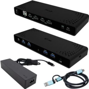 i-Tec - Dockingstation - USB-C / USB4 / Thunderbolt 3 / Thunderbolt 4 - 2 x HDMI, 2 x DP++ - 1GbE - 100 Watt - Europa (CADUA4KDOCKPDB100)