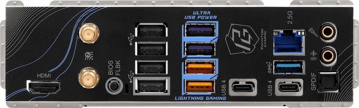 ASRock Phantom Gaming X870 RIPTIDE WiFi - Motherboard - ATX - Socket AM5 - AMD X870 Chipsatz - USB4, USB 3,2 Gen 1, USB 3,2 Gen 2, USB-C 3,2 Gen 2x2 - 2,5 Gigabit LAN, Wi-Fi 7, Bluetooth - Onboard-Grafik (CPU erforderlich) - HD Audio (8-Kanal) (90-MXBPP0-A0UAYZ)