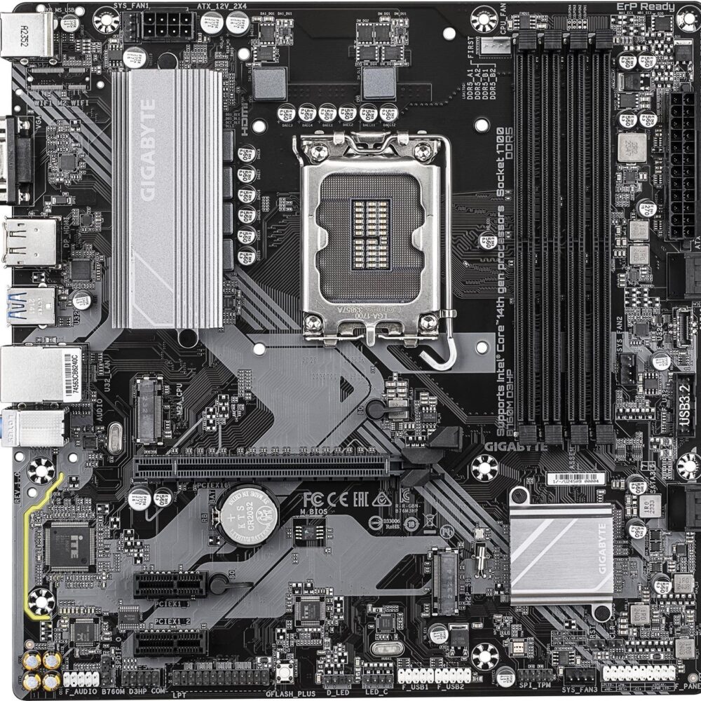 Gigabyte B760M D3HP - Motherboard - micro ATX - LGA1700-Sockel - B760 Chipsatz - USB-C 3,2 Gen 1, USB 3,2 Gen 1 - Gigabit LAN - Onboard-Grafik (CPU erforderlich) - HD Audio (8-Kanal) (B760M D3HP)