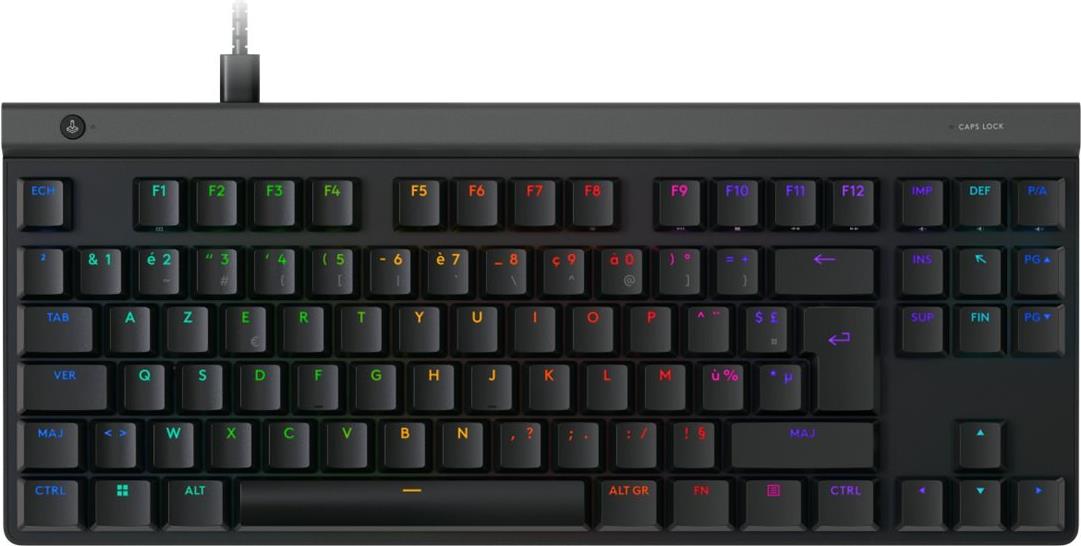 Logitech G G515 - Tastatur - TKL - Hintergrundbeleuchtung - USB - AZERTY - Französisch - Tastenschalter: GL Tactile - Schwarz (920-012880)