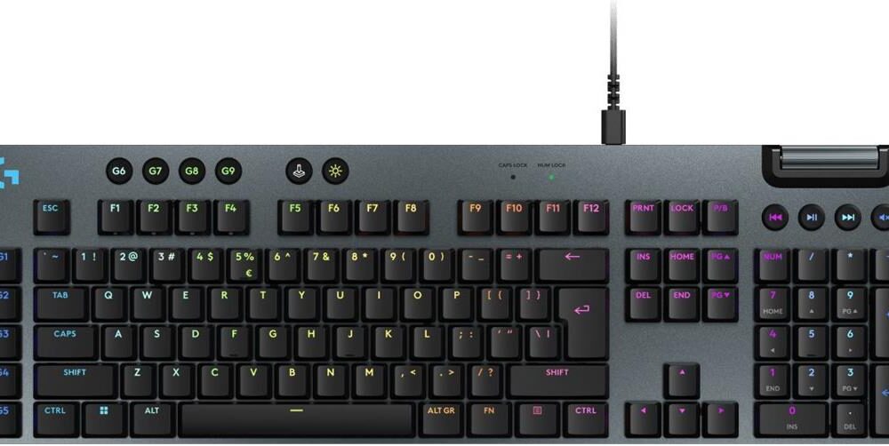 Logitech G G915 X - Tastatur - Hintergrundbeleuchtung - USB - QWERTY - US International - Tastenschalter: GL Tactile - Schwarz (920-012942)