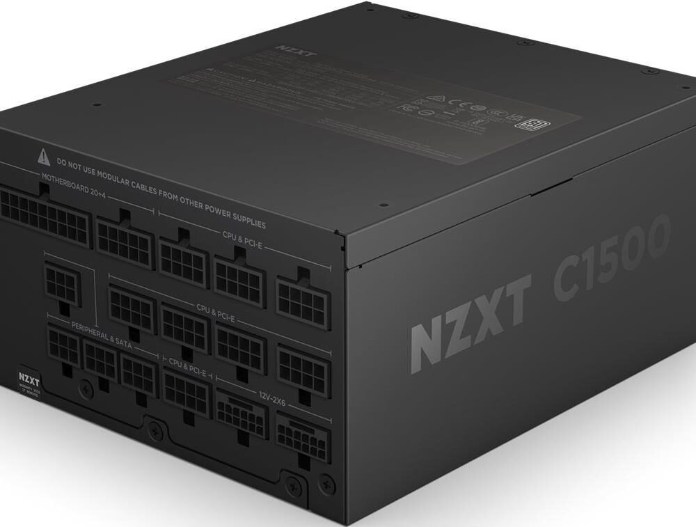 NZXT C-Series C1500 - Netzteil (intern) - ATX12V 3,1 - EPS12V 2,92 - 80 PLUS Platinum - Wechselstrom 115/240 V - 1500 Watt - aktive PFC - Europa - mattschwarz (PA-5P1BB-EU)