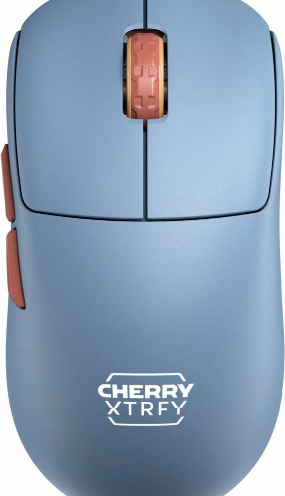 CHERRY Xtrfy M68 - Maus - optisch - 5 Tasten - kabellos - 2,4 GHz - kabelloser Empfänger (USB) - Blau (CX-M68W-BLUE)