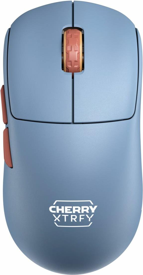 CHERRY Xtrfy M68 - Maus - optisch - 5 Tasten - kabellos - 2,4 GHz - kabelloser Empfänger (USB) - Blau (CX-M68W-BLUE)