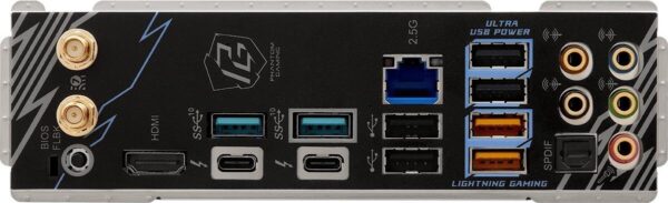 ASRock Phantom Gaming Z890 LIGHTNING WIFI - Motherboard - ATX - LGA1851-Sockel - Z890 Chipsatz - USB4, USB-C 3,2 Gen 2x2, USB 3,2 Gen 2, USB 3,2 Gen 1 - 2,5 Gigabit LAN, Wi-Fi 7, Bluetooth - Onboard-Grafik (CPU erforderlich) - HD Audio (8-Kanal) (90-MXBPG0-A0UAYZ)