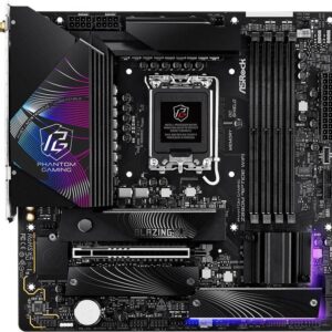 ASRock Phantom Gaming Z890M RIPTIDE WIFI - Motherboard - micro ATX - LGA1851-Sockel - Z890 Chipsatz - USB4, USB 3,2 Gen 2, USB 3,2 Gen 1 - 5 Gigabit Ethernet, Wi-Fi 6E, Bluetooth - Onboard-Grafik (CPU erforderlich) - HD Audio (8-Kanal) (90-MXBPK0-A0UAYZ)
