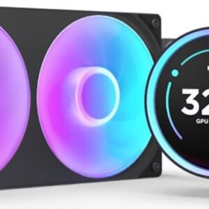 NZXT Kraken Elite 240 RGB - Prozessor-Flüssigkeitskühlsystem - mit LCD-Display - (für: LGA1851, LGA1700, LGA1200, LGA115x Socket, AM5, AM4) - Kupfer - 2 x 120 mm - mattschwarz (RL-KR24E-B2)