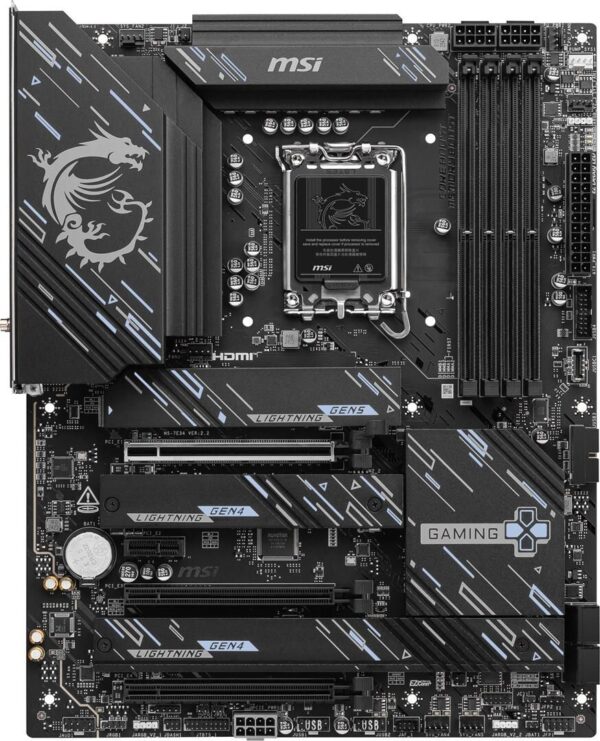 MSI Z890 GAMING PLUS WIFI - Motherboard - ATX - LGA1851-Sockel - Z890 Chipsatz - USB-C 3,2 Gen 2x2, USB-C 3,2 Gen2, USB 3,2 Gen 1, USB 3,2 Gen 2 - 5 Gigabit Ethernet, Wi-Fi 7, Bluetooth - Onboard-Grafik (CPU erforderlich) - HD Audio (8-Kanal) (7E34-002R)