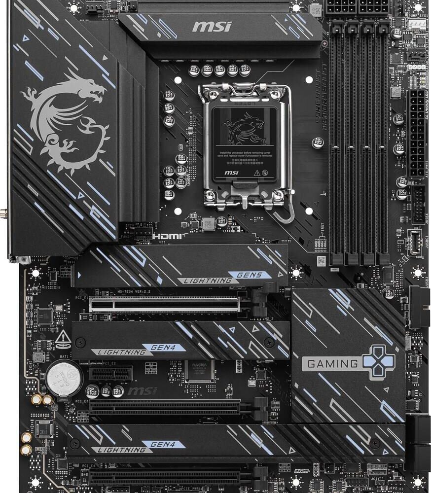 MSI Z890 GAMING PLUS WIFI - Motherboard - ATX - LGA1851-Sockel - Z890 Chipsatz - USB-C 3,2 Gen 2x2, USB-C 3,2 Gen2, USB 3,2 Gen 1, USB 3,2 Gen 2 - 5 Gigabit Ethernet, Wi-Fi 7, Bluetooth - Onboard-Grafik (CPU erforderlich) - HD Audio (8-Kanal) (7E34-002R)