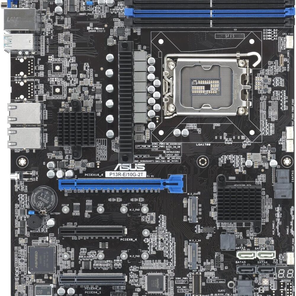ASUS P13R-E/10G-2T - Motherboard - ATX - LGA1700-Sockel - C266 Chipsatz - USB 3,2 Gen 1, USB 3,2 Gen 2 - 10 Gigabit LAN - Onboard-Grafik (90SB0CY0-M0UAY0)