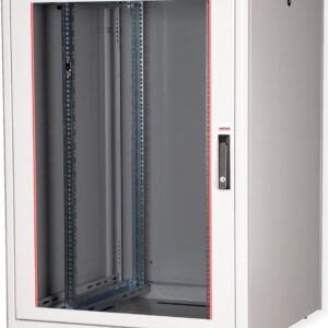 Roline Basic - Schrank Netzwerkschrank - Glas Tür, 800 x 800 (B x T) - RAL 7035, Hellgrau - 22U - 48.3 cm (19") (26.21.0033)