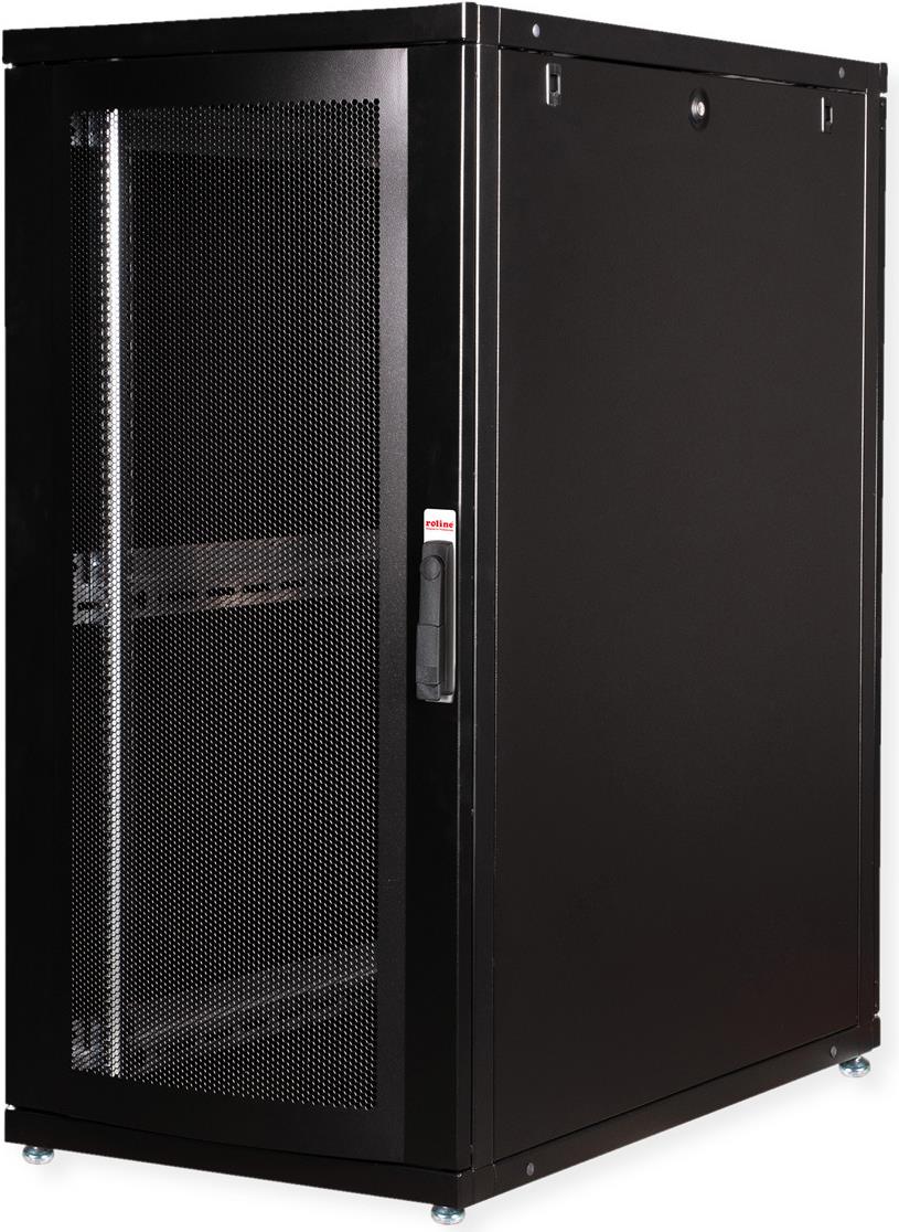 Roline Pro - Schrank Netzwerkschrank - 600 x 1.000 mm (B x T) - RAL 9005, Jet Black - 26U - 48.3 cm (19") (26.21.0146)