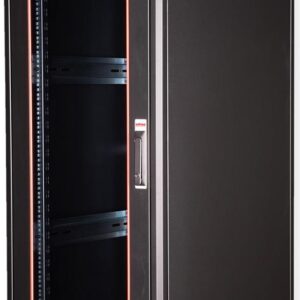 Roline Pro - Schrank Netzwerkschrank - mit Glastür, 600 x 800 mm (B x T) - RAL 9005, Jet Black - 42HE - 48.3 cm (19") (26.21.0232)
