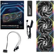 Lian Li UNI FAN SL Wireless LCD Lüfter ARGB PWM 3er-Pack inkl. Controller - Reverse Blade (12RSLLCD1W3B)