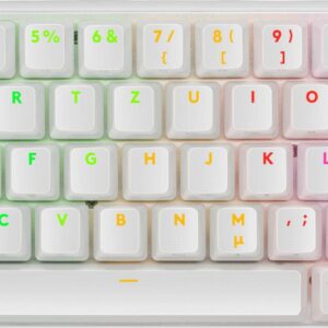 Logitech G PRO X 60 - Tastatur - Gaming - 60% - TKL - Hintergrundbeleuchtung - kabellos - 2,4 GHz, Bluetooth - QWERTZ - Deutsch - Tastenschalter: Tactile - weiß (920-011924)