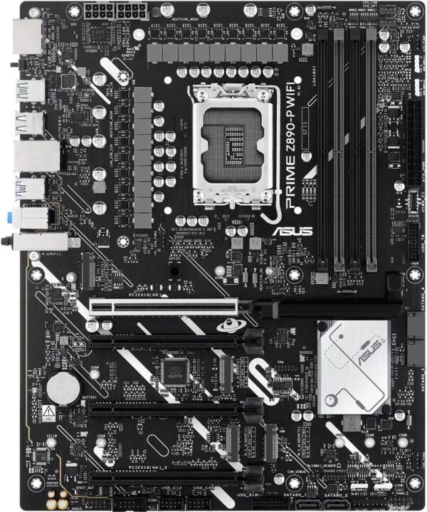 ASUS PRIME Z890-P WIFI - Motherboard - ATX - LGA1851-Sockel - Z890 Chipsatz - USB4, USB 3,2 Gen 2, USB 3,2 Gen 1, USB-C 3,2 Gen 1 - Wi-Fi 7, Bluetooth, 2,5 Gigabit LAN - Onboard-Grafik (CPU erforderlich) - HD Audio (8-Kanal) (90MB1I70-M0EAY0)