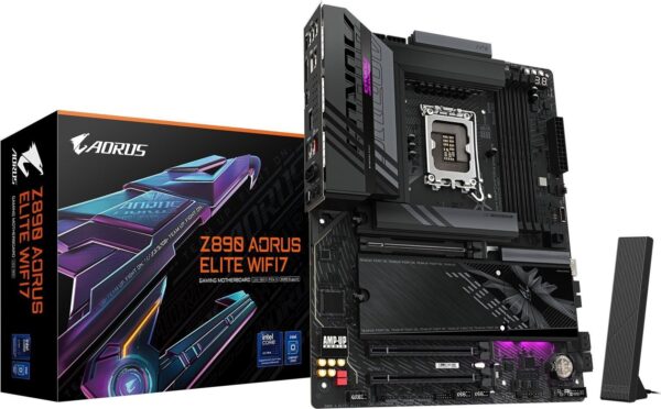 GIGABYTE AORUS Z890 ELITE WIFI7 - Motherboard - ATX - LGA1851-Sockel - Z890 Chipsatz - USB-C 3,2 Gen2, USB 3,2 Gen 1, USB4 - Bluetooth, Wi-Fi 7, 2,5 Gigabit LAN - Onboard-Grafik (CPU erforderlich) - HD Audio (8-Kanal) (Z890 A ELITE WIFI7)