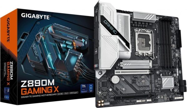 Gigabyte Z890M GAMING X - Motherboard - micro ATX - LGA1851-Sockel - Z890 Chipsatz - USB 3,2 Gen 1, USB-C 3,2 Gen 1 - 2,5 Gigabit LAN - Onboard-Grafik (CPU erforderlich) - HD Audio (8-Kanal) (Z890M GAMING X)