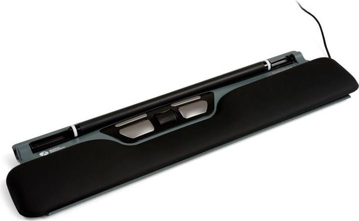 BakkerElkhuizen Bakker Elkhuizen ErgoSlider Plus - Zentrales Zeigegerät - Universal - ergonomisch - rechts- und linkshändig - Laser - 5 Tasten - kabelgebunden - USB - Schwarz, Dunkelgrau, Gelb (BNEESLDG)