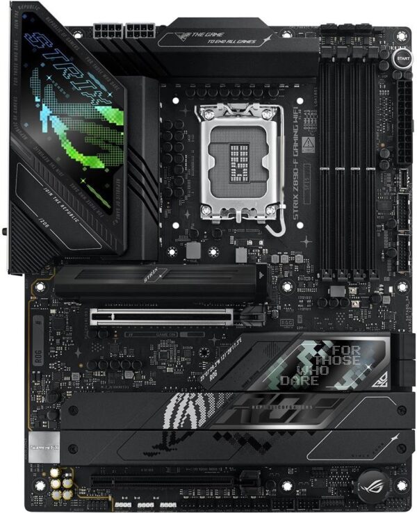 ASUS ROG STRIX Z890-F GAMING WIFI - Motherboard - ATX - LGA1851-Sockel - Z890 Chipsatz - USB-C 3,2 Gen 2x2, USB 3,2 Gen 1, USB 3,2 Gen 2, USB-C 3,2 Gen2, USB4 - 2,5 Gigabit LAN, Wi-Fi 7, Bluetooth - Onboard-Grafik (CPU erforderlich) - HD Audio (8-Kanal) (90MB1I40-M0EAY0)