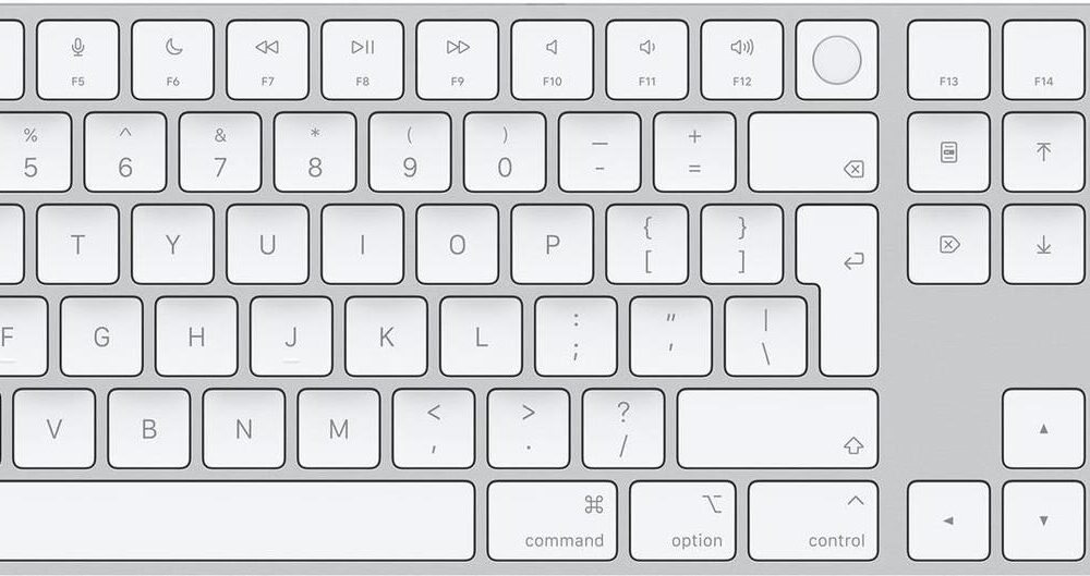 Apple Magic Keyboard with Touch ID and Numeric Keypad - Tastatur - USB-C - kabellos - Bluetooth - QWERTY - GB - weiße Tasten (MXK73B/A)