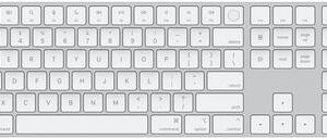 Apple Magic Keyboard with Touch ID and Numeric Keypad - Tastatur - USB-C - kabellos - Bluetooth - QWERTY - US-Englisch - weiße Tasten (MXK73LB/A)