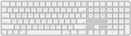 Apple Magic Keyboard with Touch ID and Numeric Keypad - Tastatur - USB-C - kabellos - Bluetooth - QWERTY - US-Englisch - weiße Tasten (MXK73LB/A)