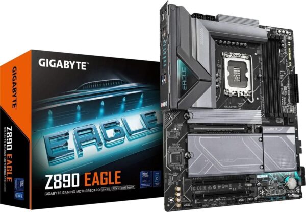 Gigabyte Z890 EAGLE - Motherboard - ATX - LGA1851-Sockel - Z890 Chipsatz - USB4, USB 3,2 Gen 2, USB 3,2 Gen 1, USB-C 3,2 Gen2 - 2,5 Gigabit LAN - Onboard-Grafik (CPU erforderlich) - HD Audio (8-Kanal) (Z890 EAGLE)