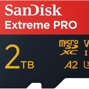 SanDisk Extreme Pro - Flash-Speicherkarte (SD-Adapter inbegriffen) - 2TB - A2 / Video Class V30 / UHS-I U3 - microSDXC UHS-I (SDSQXCD-2T00-GN6MA)