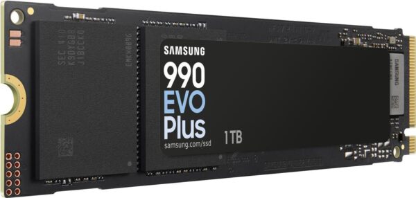 Samsung 990 EVO Plus MZ-V9S1T0 - SSD - verschlüsselt - 1TB - intern - M.2 2280 - PCIe 5,0 x2 (NVMe) - 256-Bit-AES - TCG Opal Encryption 2,0 (MZ-V9S1T0BW)