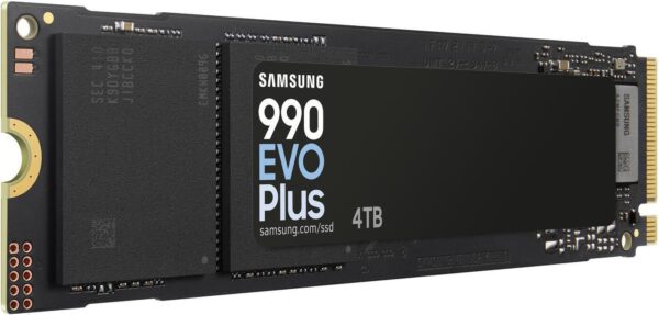 Samsung 990 EVO Plus MZ-V9S2T0 - SSD - verschlüsselt - 4TB - intern - M.2 2280 - PCIe 5,0 x2 (NVMe) - 256-Bit-AES - TCG Opal Encryption 2,0 (MZ-V9S4T0BW)