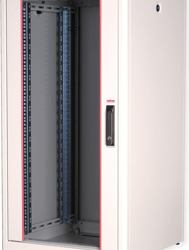 Roline Basic - Schrank Netzwerkschrank - Glas Tür - Hellgrau, RAL 7035 - 22U - 48.3 cm (19") (26.21.0031)