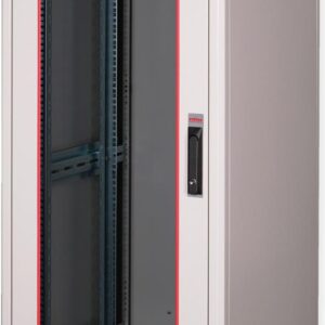 Roline Basic - Schrank Netzwerkschrank - Glas Tür - Hellgrau, RAL 7035 - 26U - 48.3 cm (19") (26.21.0035)