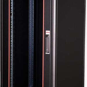 Roline Basic - Schrank Netzwerkschrank - Glas Tür - Jet Black, RAL 9005 - 22U - 48.3 cm (19") (26.21.0200)